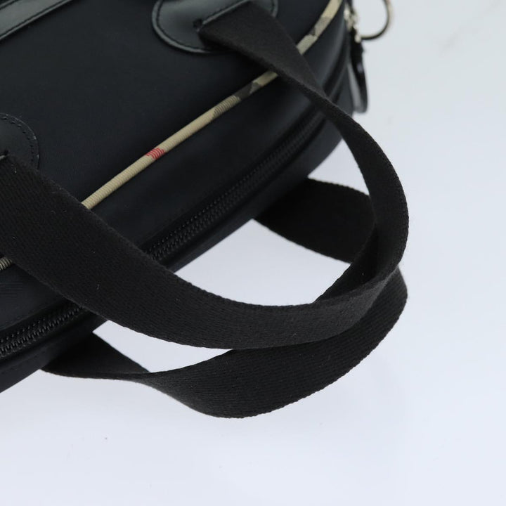 Burberry Hand Bag Nylon Black Auth bs14801