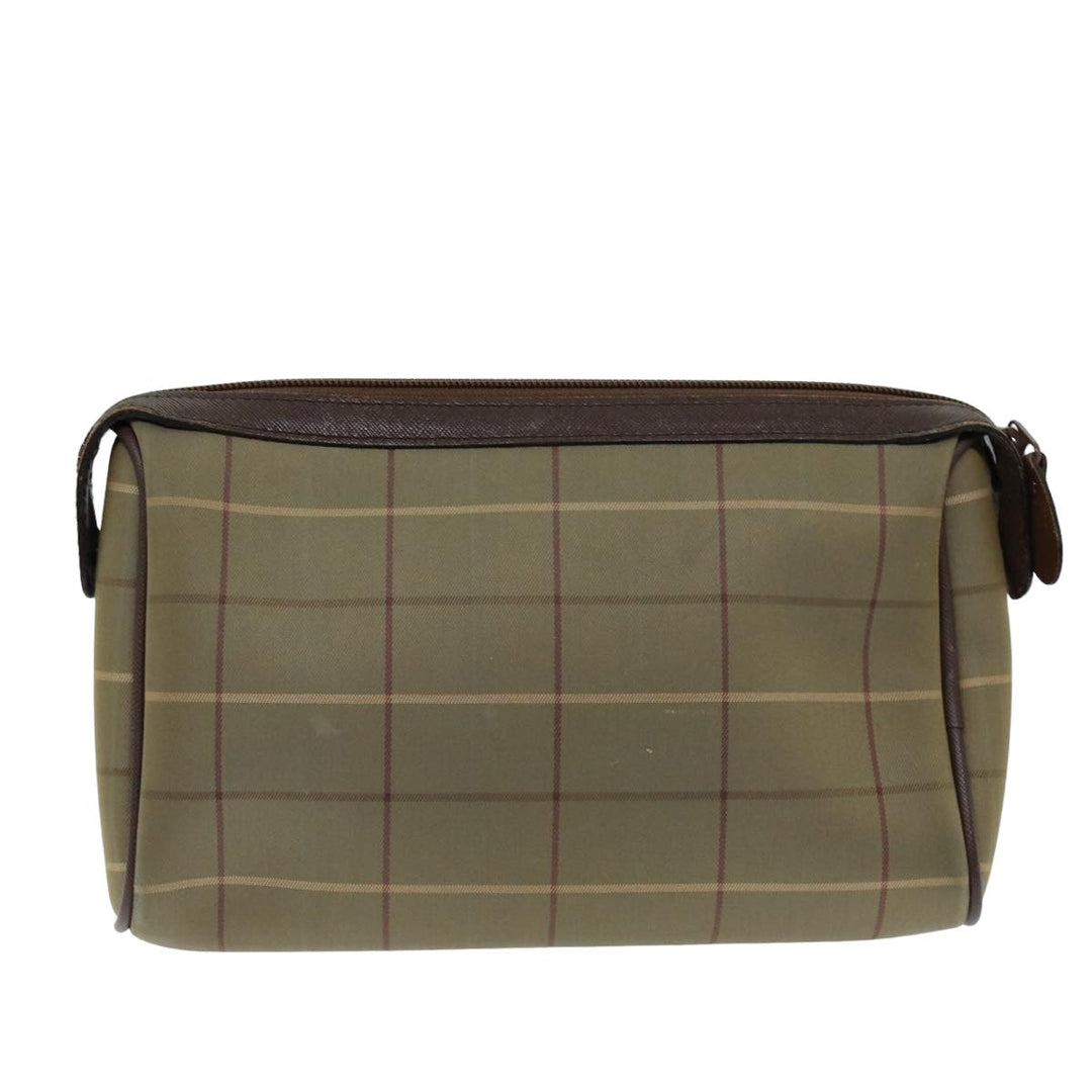 BurberrySs Nova Check Clutch Bag Canvas Beige Auth bs14803