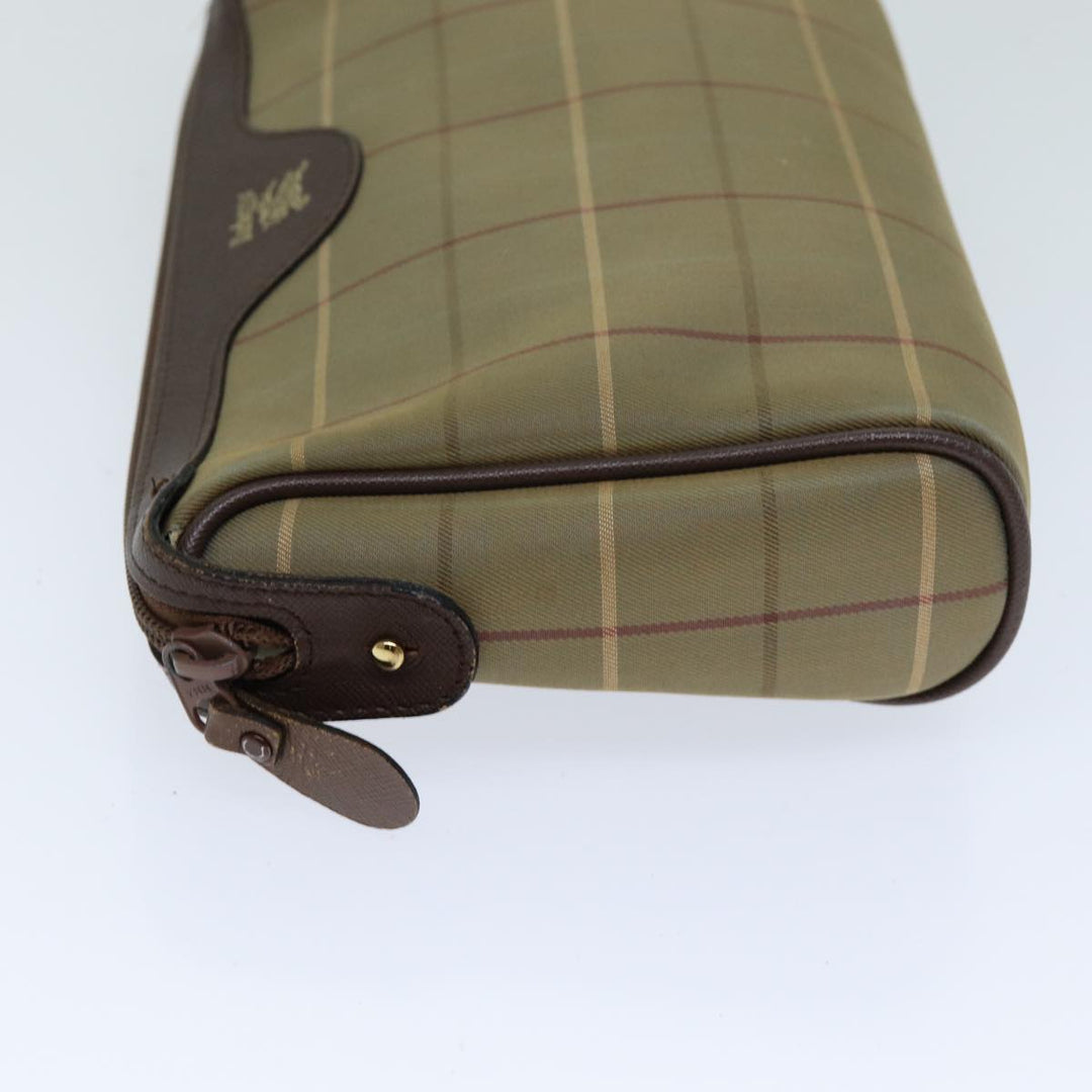 BurberrySs Nova Check Clutch Bag Canvas Beige Auth bs14803