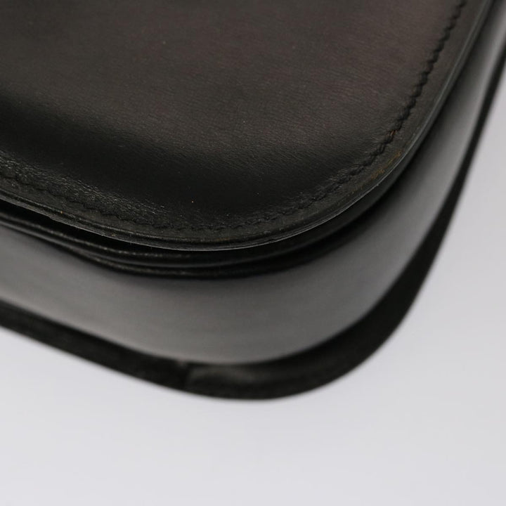 Celine Horse Carriage Shoulder Bag Leather Black  14806