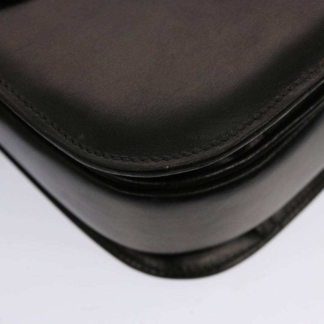 Celine Horse Carriage Shoulder Bag Leather Black  14806