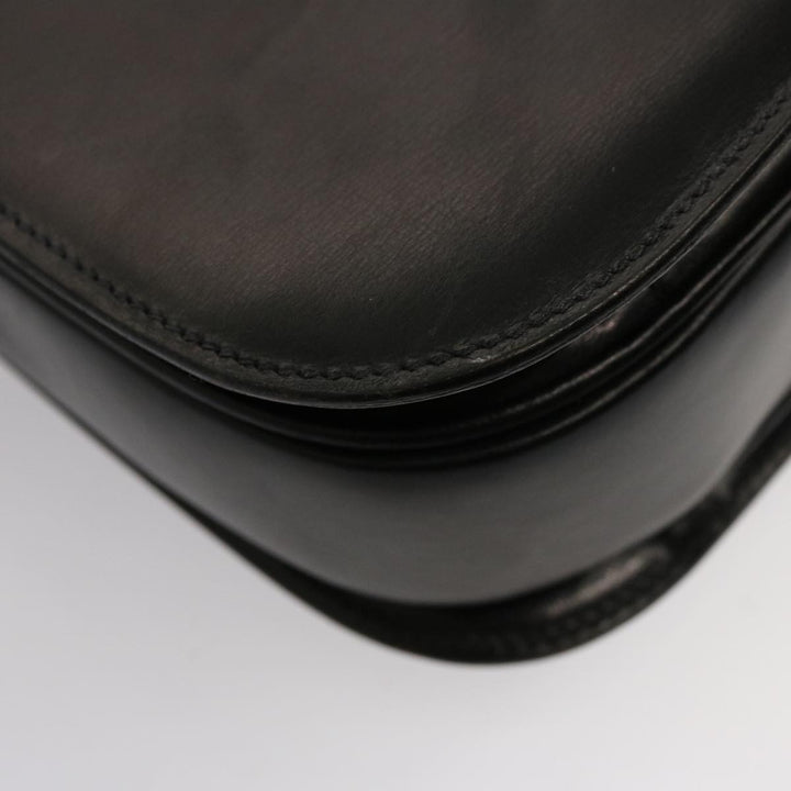 Celine Horse Carriage Shoulder Bag Leather Black  14806