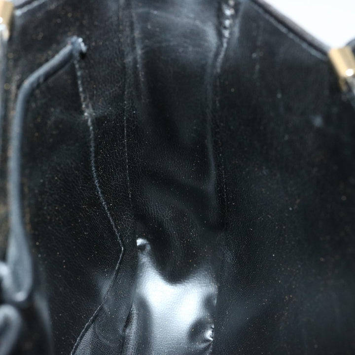 Celine Horse Carriage Shoulder Bag Leather Black  14806