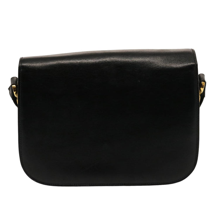 Celine Horse Carriage Shoulder Bag Leather Black  14806