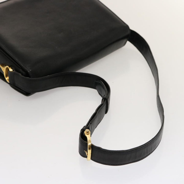 Celine Horse Carriage Shoulder Bag Leather Black  14806