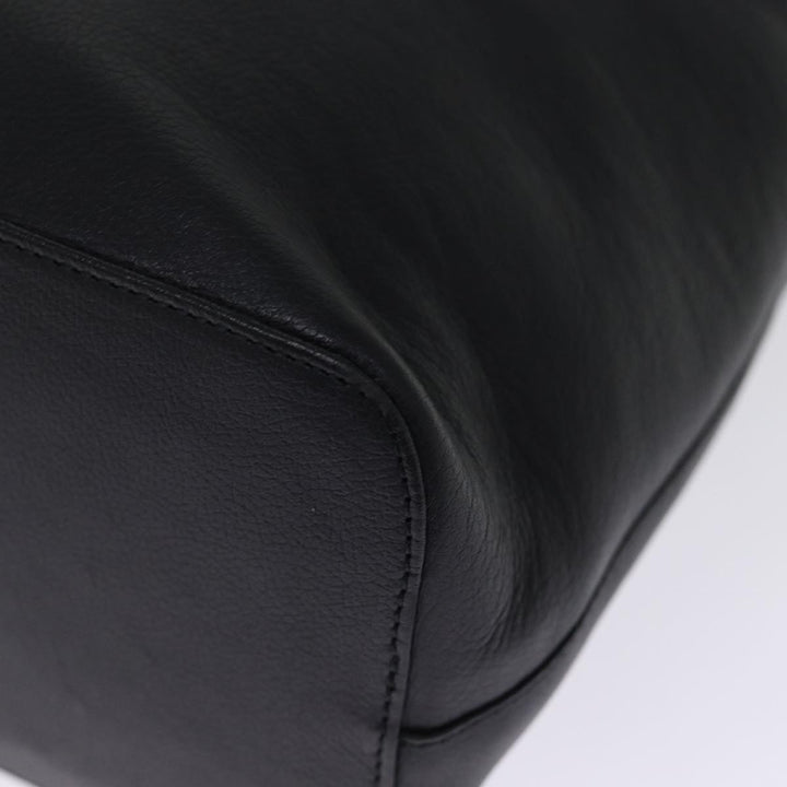 Burberry Shoulder Bag Leather Black Auth bs14825