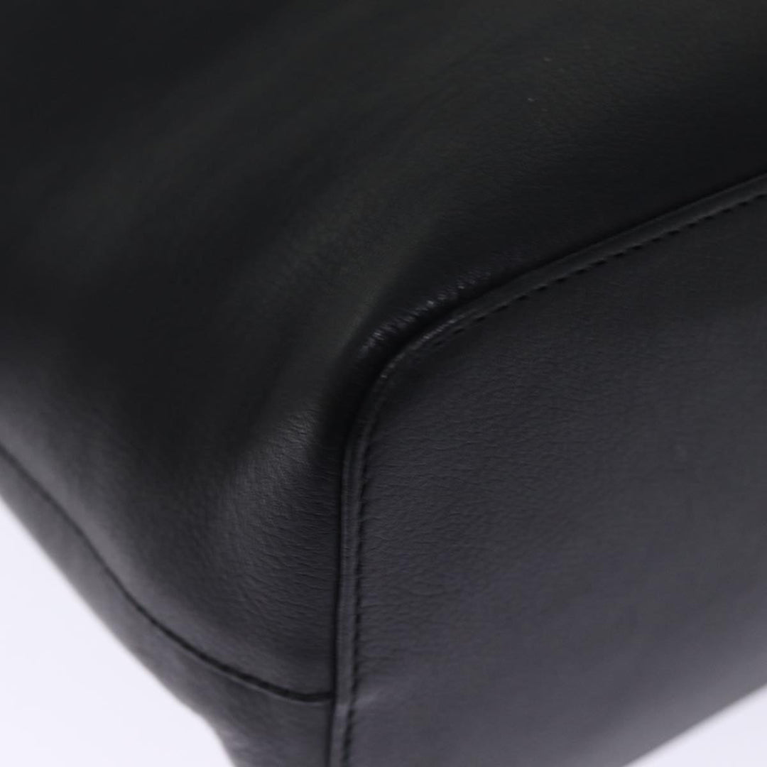 Burberry Shoulder Bag Leather Black Auth bs14825