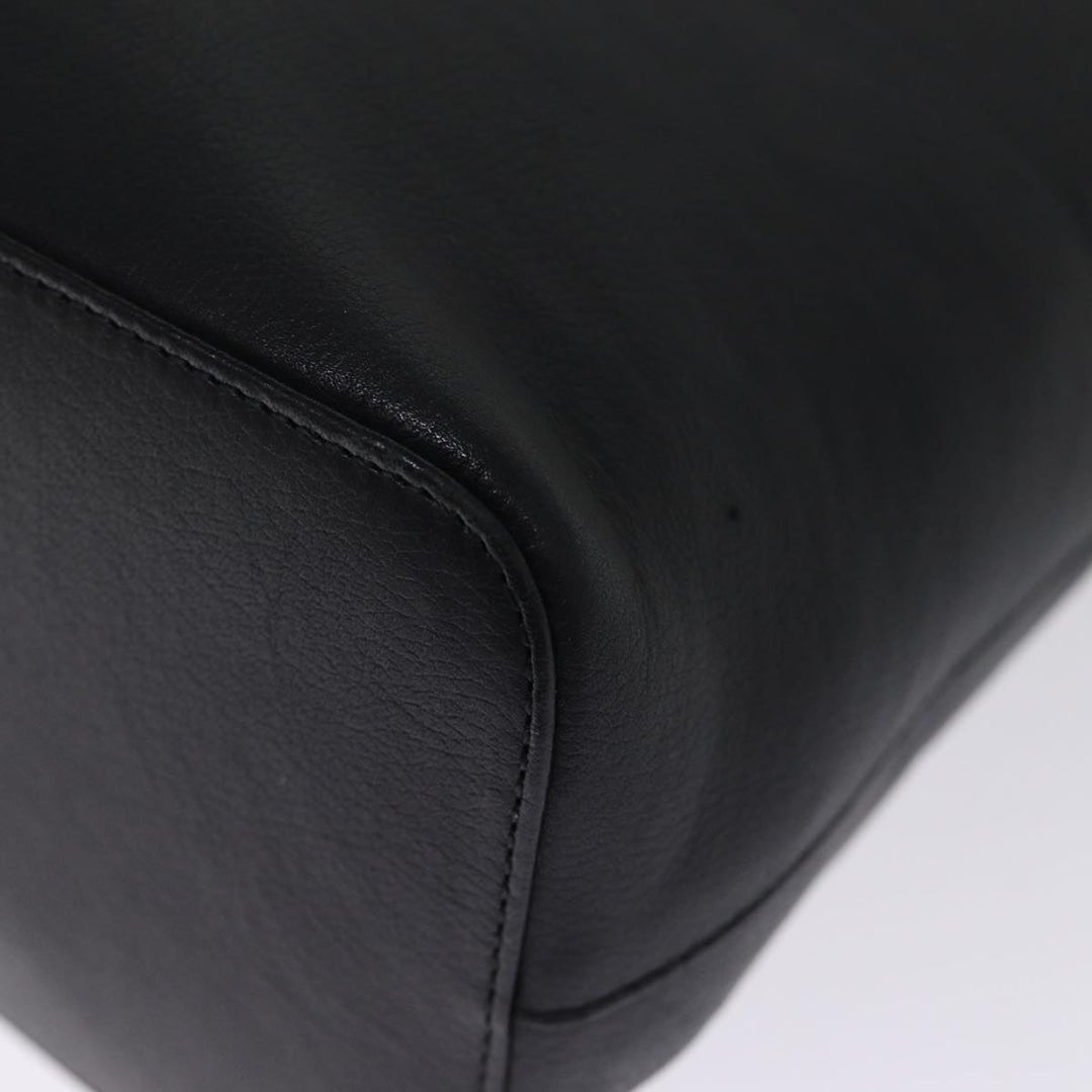 Burberry Shoulder Bag Leather Black Auth bs14825