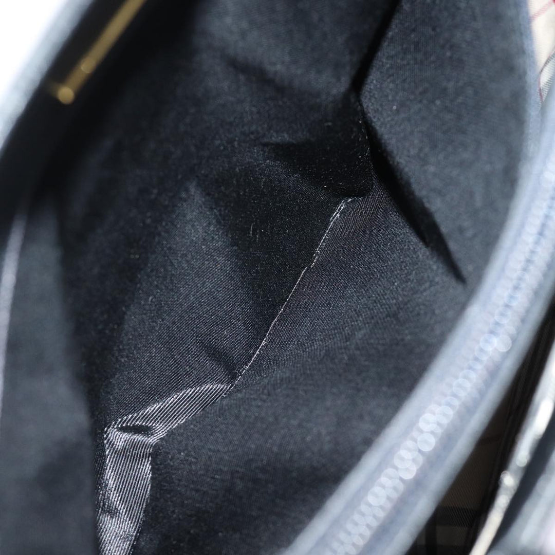 Burberry Shoulder Bag Leather Black Auth bs14825