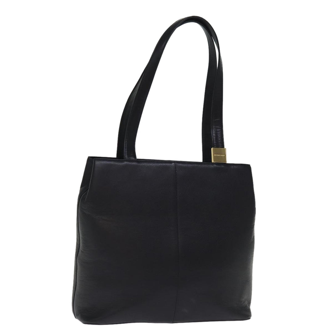 Burberry Shoulder Bag Leather Black Auth bs14825
