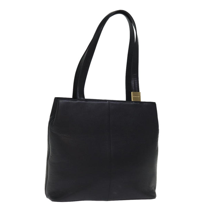 Burberry Shoulder Bag Leather Black Auth bs14825
