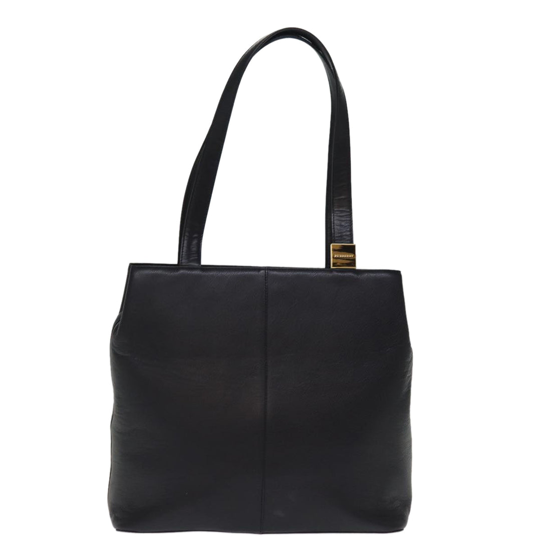 Burberry Shoulder Bag Leather Black Auth bs14825