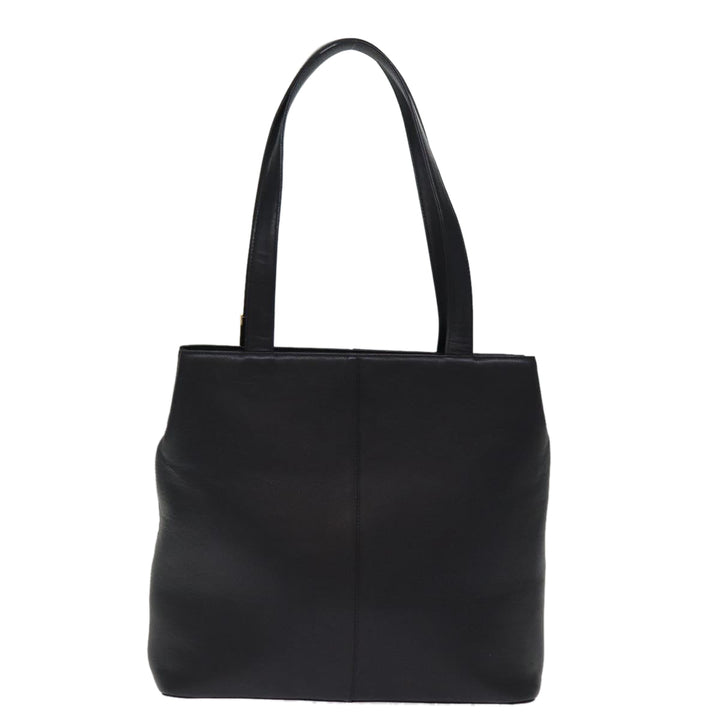 Burberry Shoulder Bag Leather Black Auth bs14825