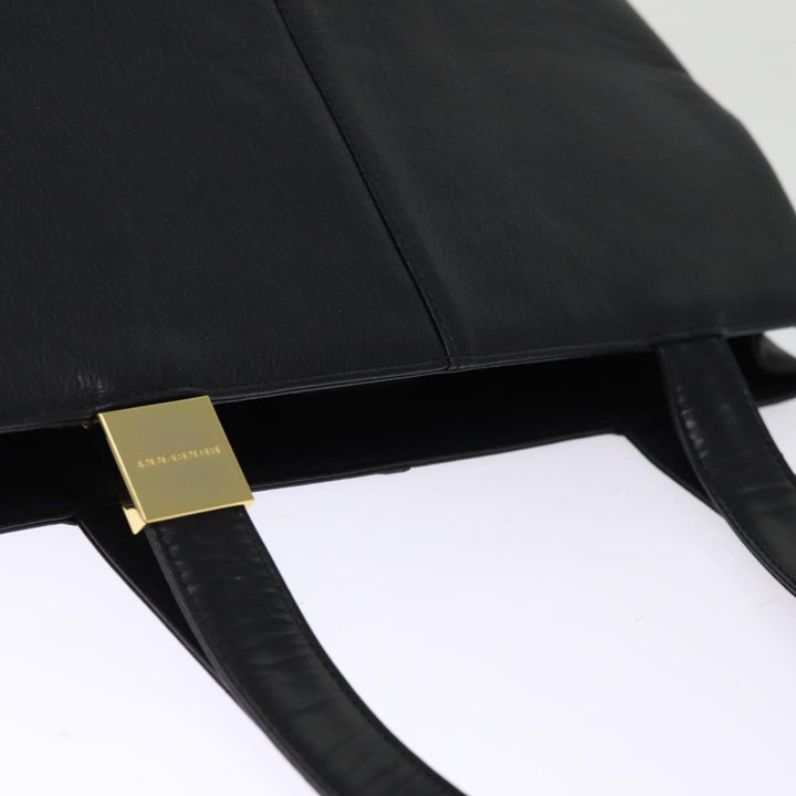 Burberry Shoulder Bag Leather Black Auth bs14825
