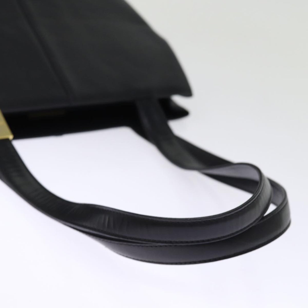 Top Quality Burberry Shoulder Bag Leather Black Auth bs14825