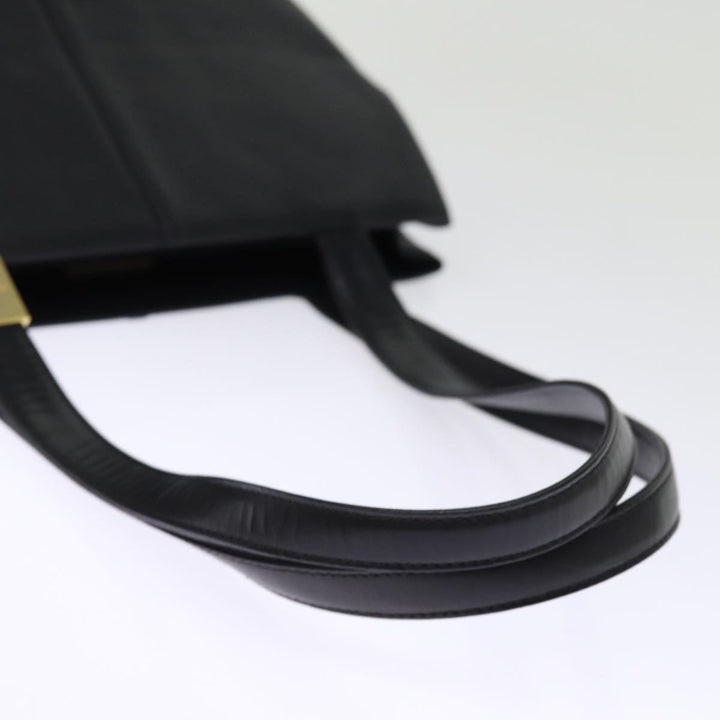 Burberry Shoulder Bag Leather Black Auth bs14825