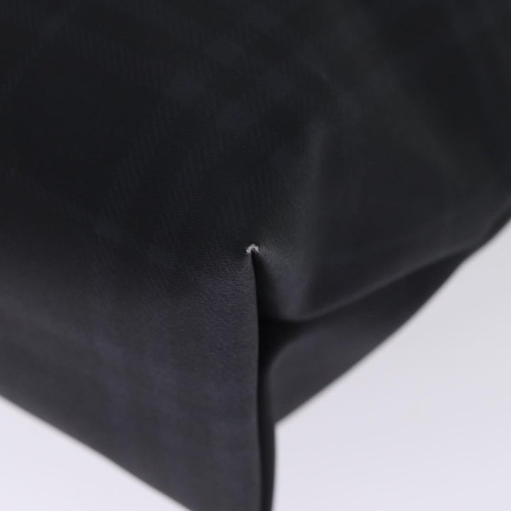 Burberry Nova Check Hand Bag Coated Canvas Black Auth bs14826