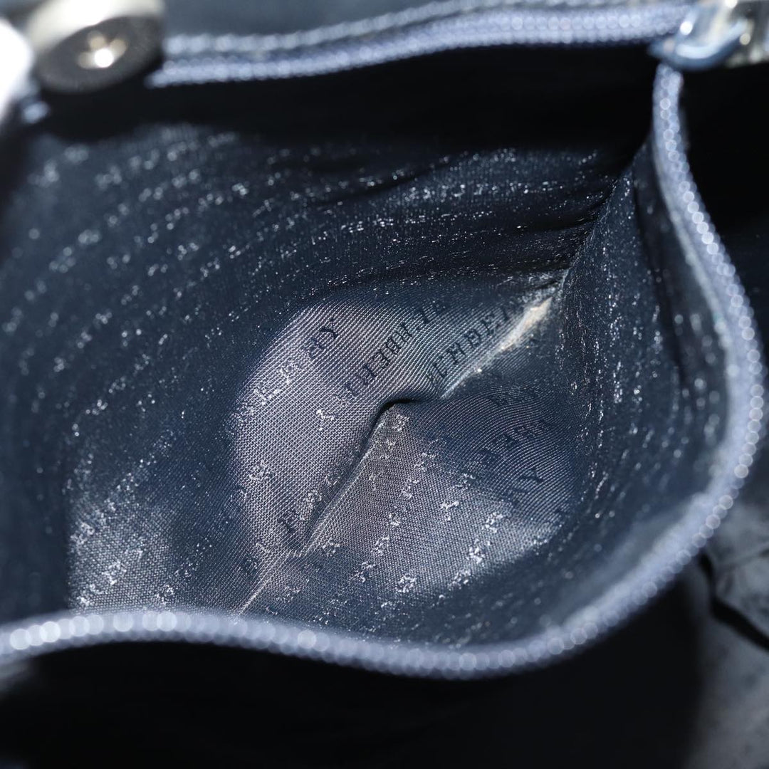 Burberry Nova Check Hand Bag Coated Canvas Black Auth bs14826