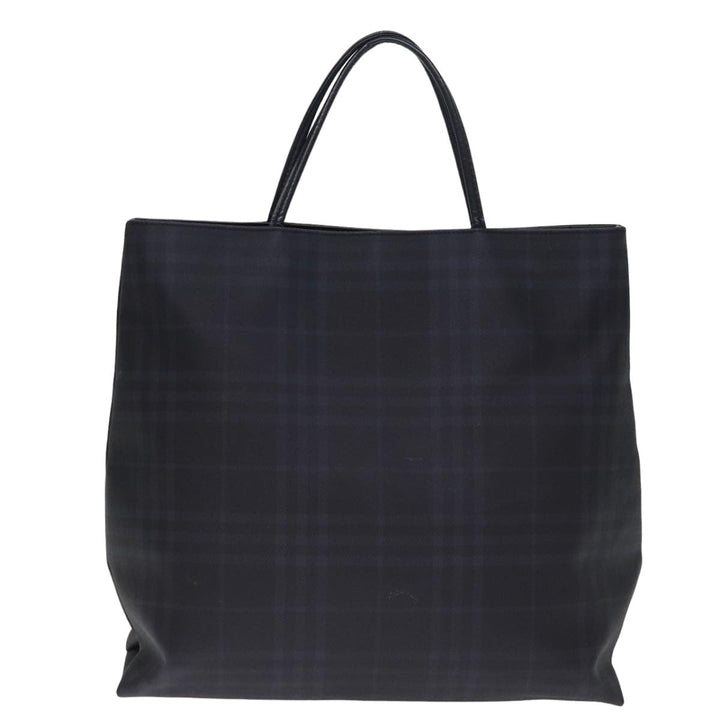 Burberry Nova Check Hand Bag Coated Canvas Black Auth bs14826