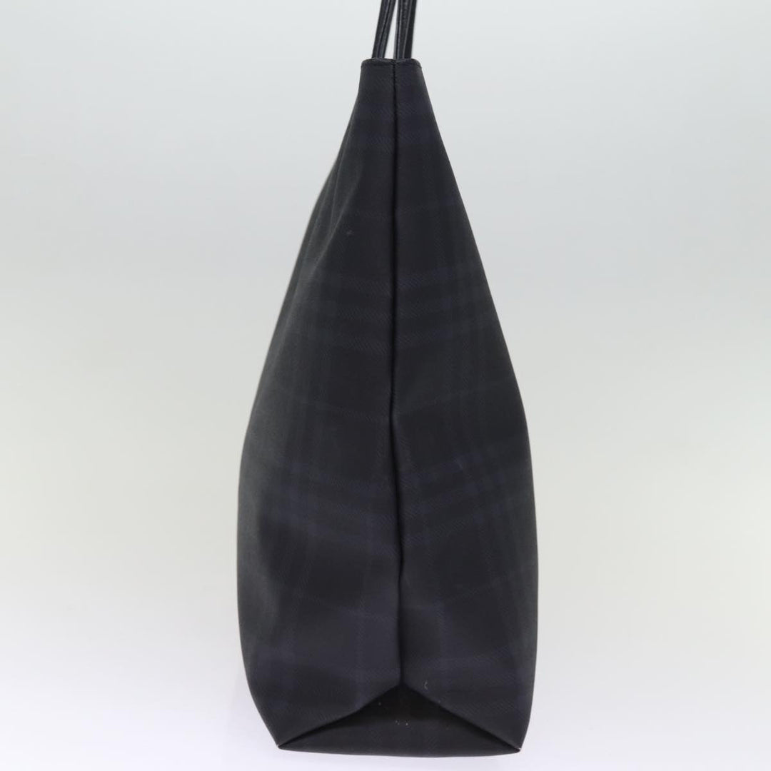 Burberry Nova Check Hand Bag Coated Canvas Black Auth bs14826