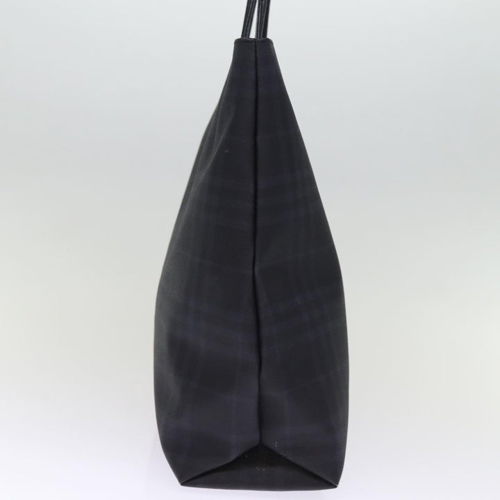 Burberry Nova Check Hand Bag Coated Canvas Black Auth bs14826