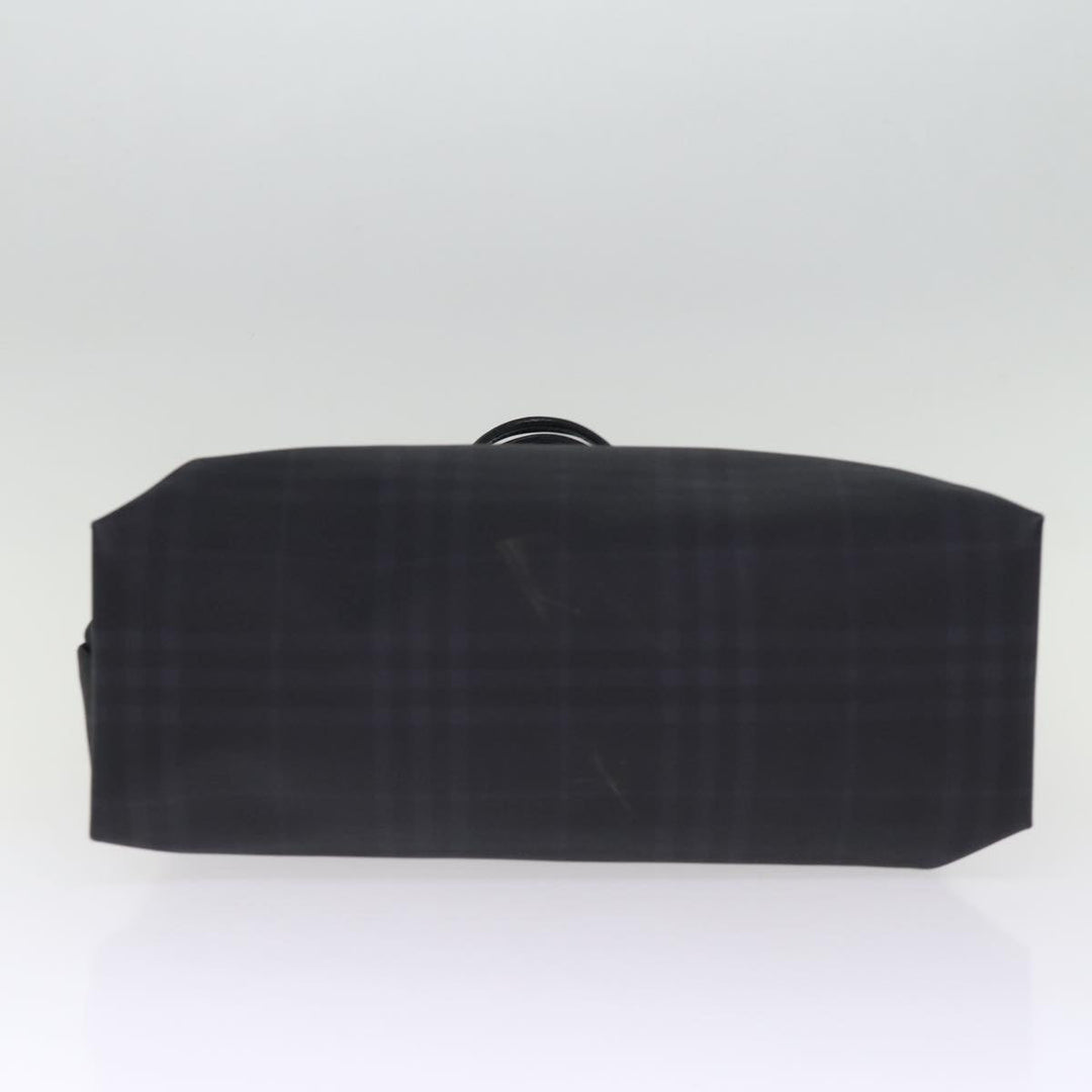 Burberry Nova Check Hand Bag Coated Canvas Black Auth bs14826