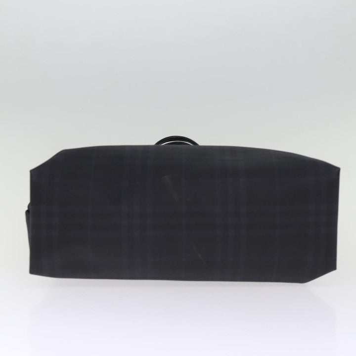Burberry Nova Check Hand Bag Coated Canvas Black Auth bs14826