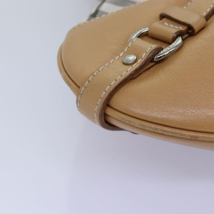 Burberry Nova Check Shoulder Bag Nylon Beige Auth bs14832
