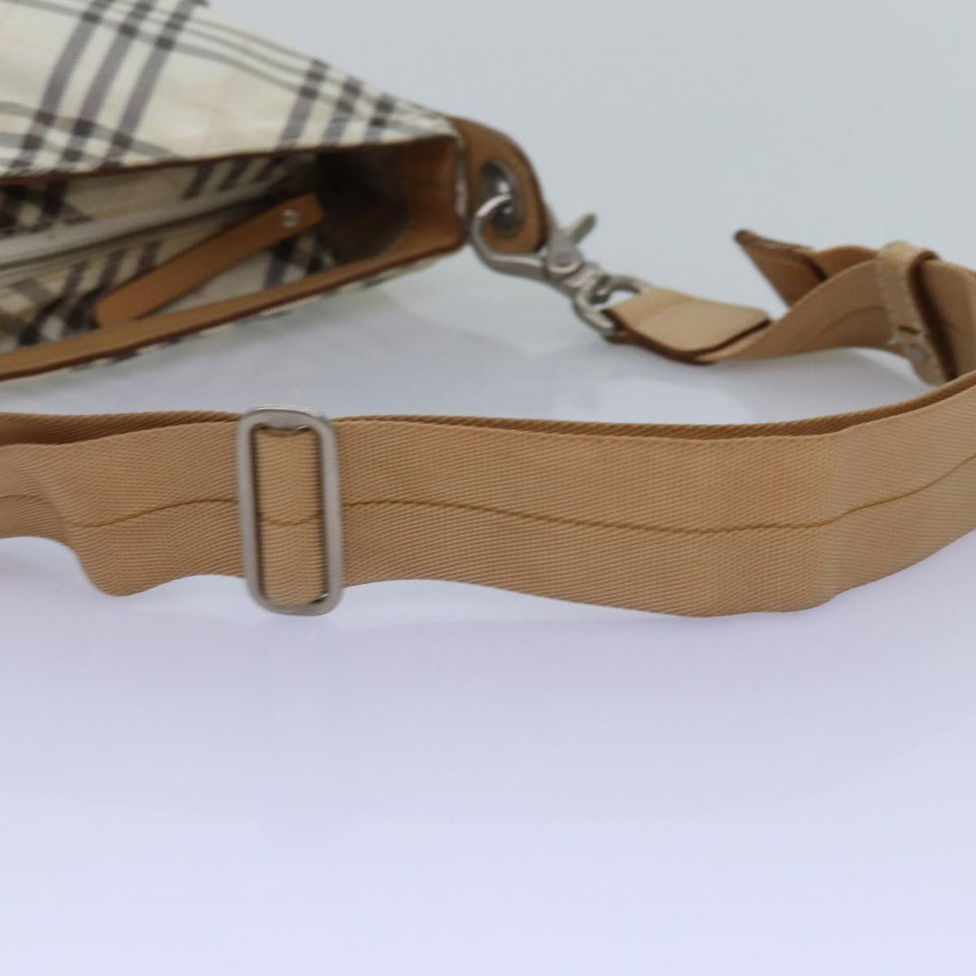 Burberry Nova Check Shoulder Bag Nylon Beige Auth bs14832