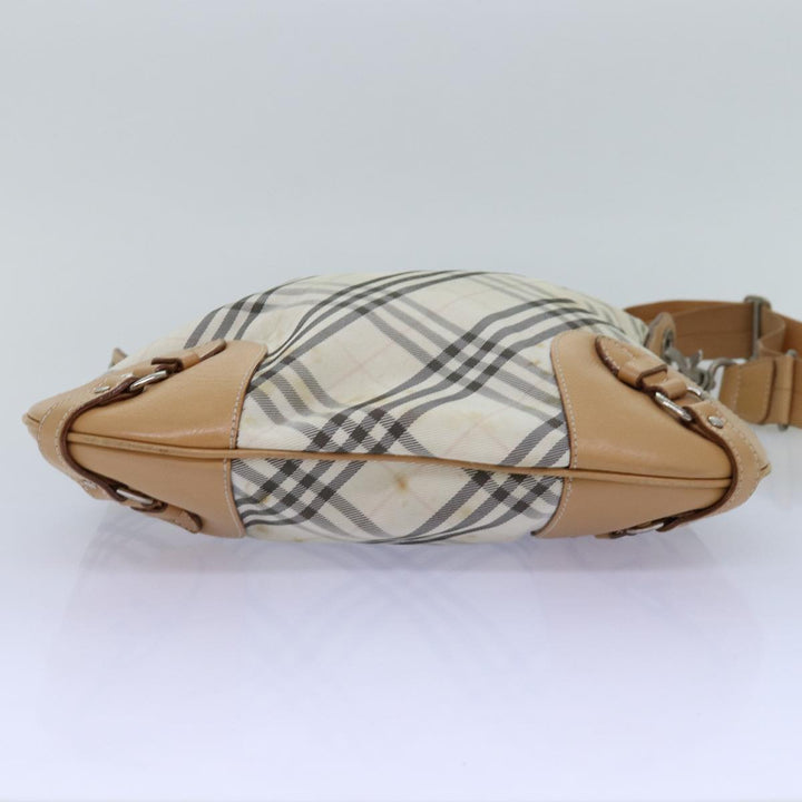 Burberry Nova Check Shoulder Bag Nylon Beige Auth bs14832