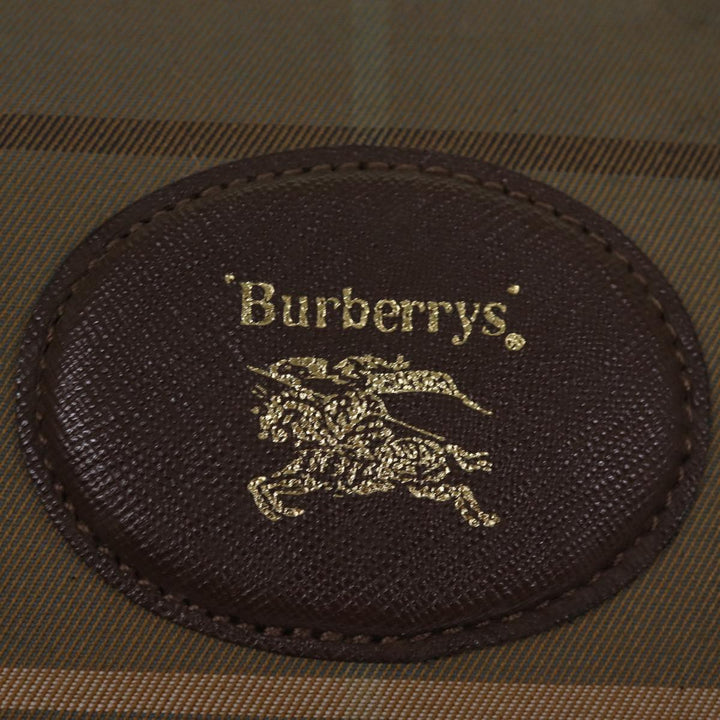 BurberrySs Nova Check Boston Bag Canvas Khaki Auth bs14854