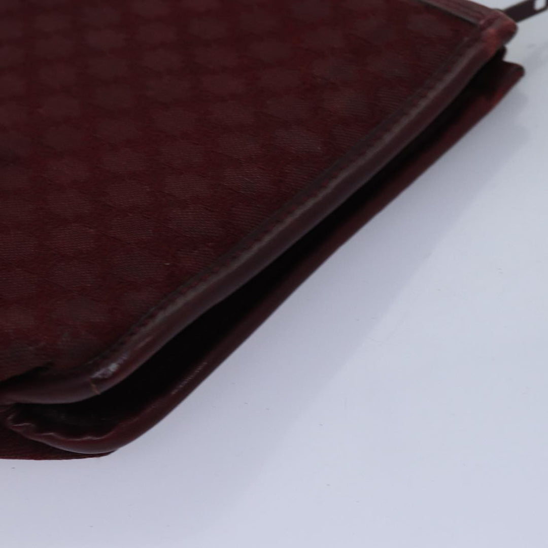 Celine Macadam Canvas Clutch Bag 2Set Beige Red Auth bs14869