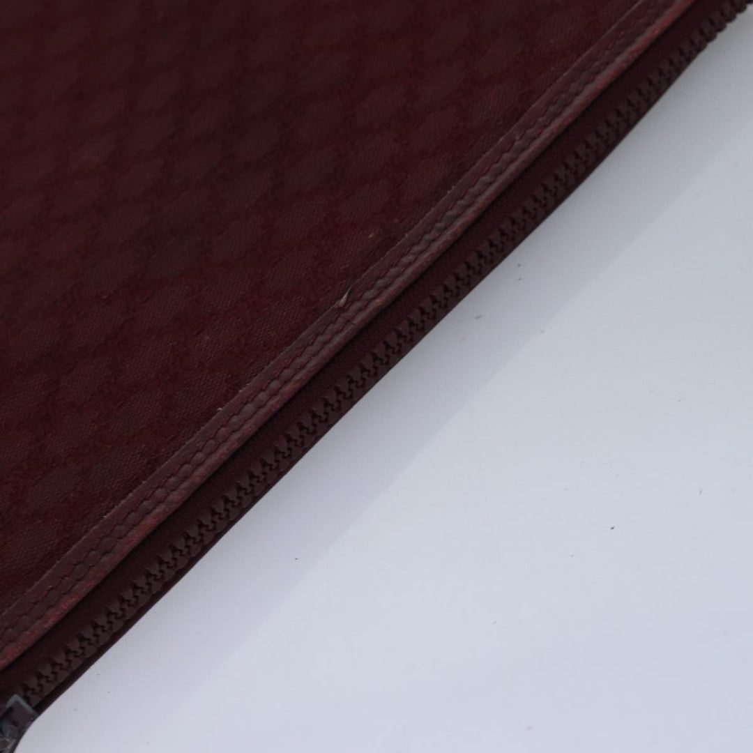 Top Quality Celine Macadam Canvas Clutch Bag 2Set Beige Red Auth bs14869