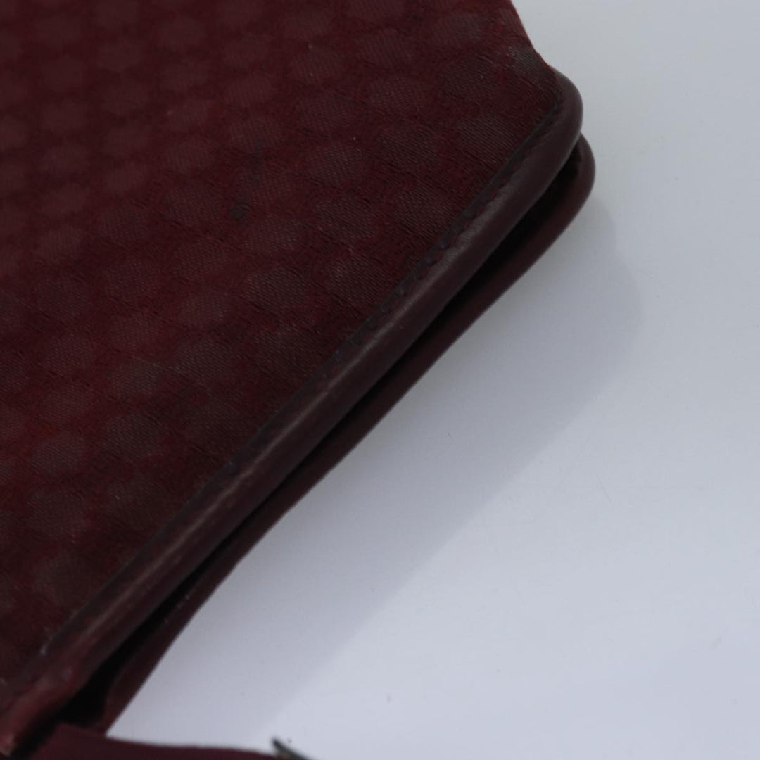 Top Quality Celine Macadam Canvas Clutch Bag 2Set Beige Red Auth bs14869