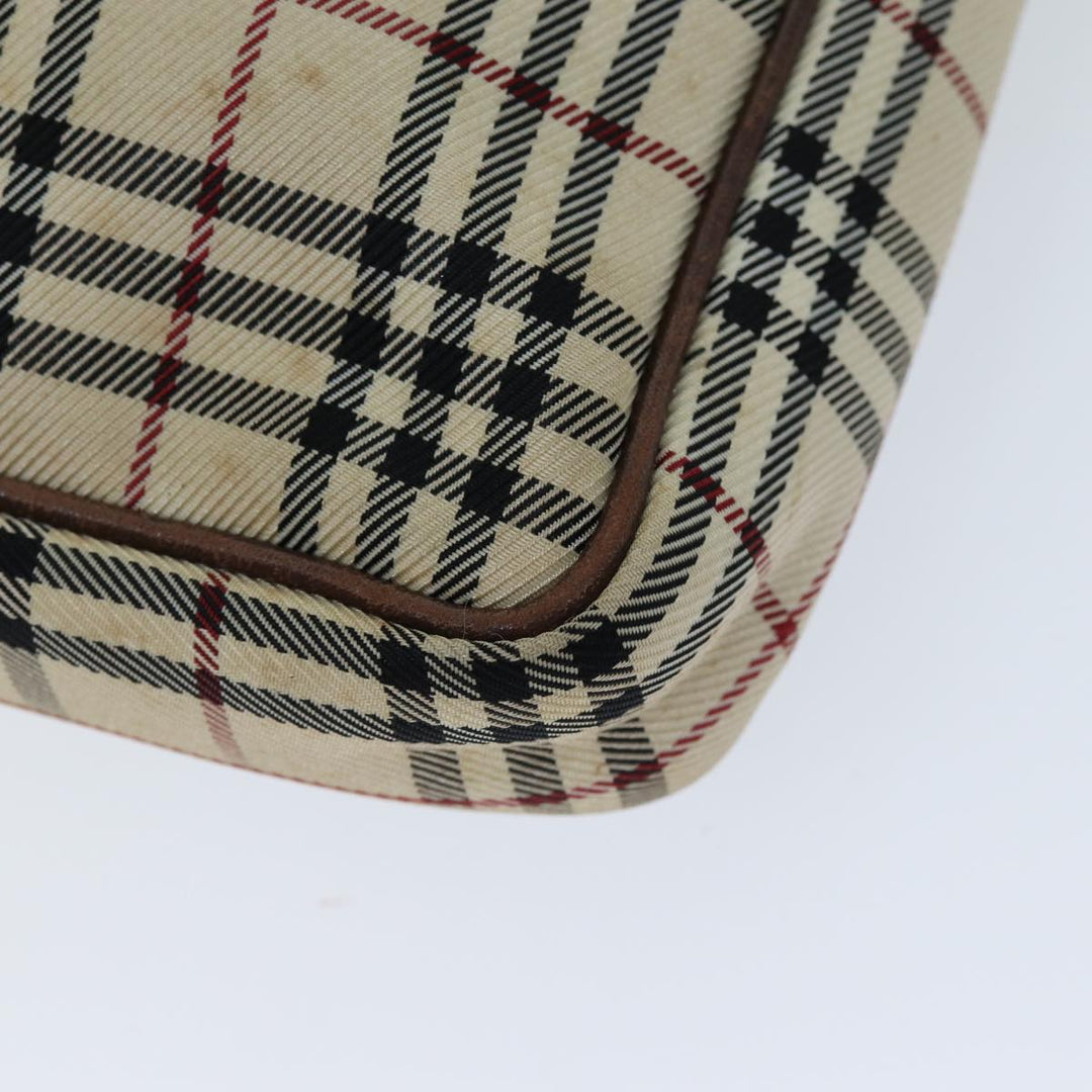 Burberry Nova Check Shoulder Bag Canvas Beige Auth bs14883