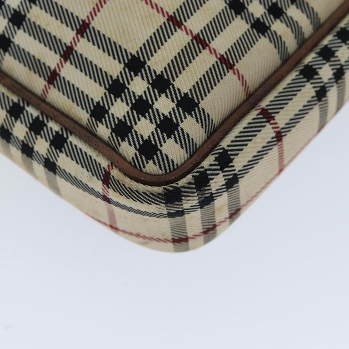 Burberry Nova Check Shoulder Bag Canvas Beige Auth bs14883