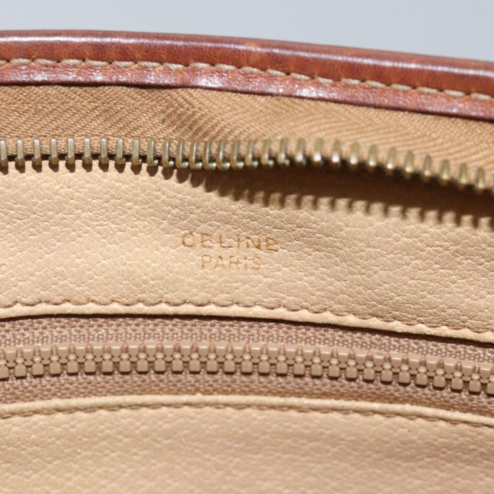 Celine Macadam Canvas Clutch Bag PVC Brown Auth bs14884