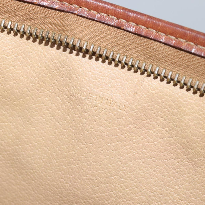 Celine Macadam Canvas Clutch Bag PVC Brown Auth bs14884