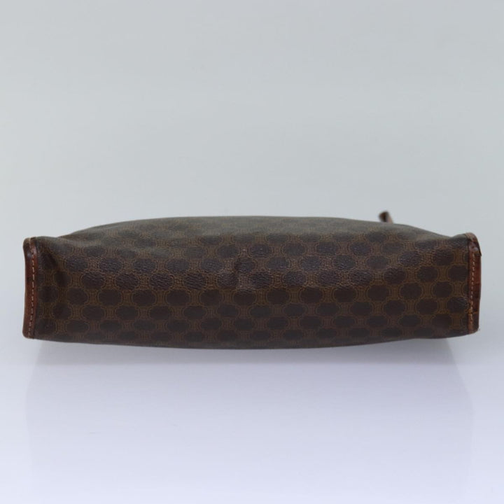Celine Macadam Canvas Clutch Bag PVC Brown Auth bs14884