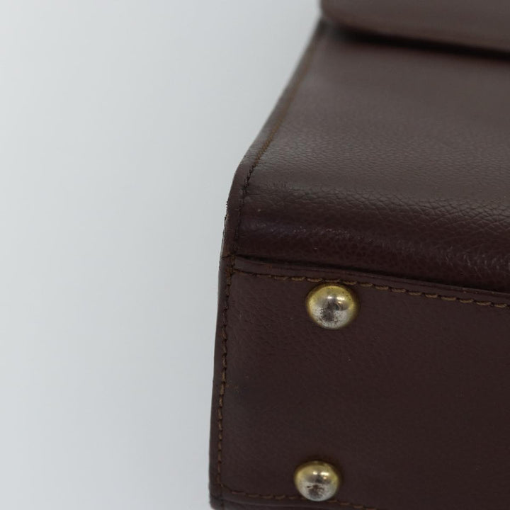 BurberrySs Hand Bag Leather Brown Auth bs14914
