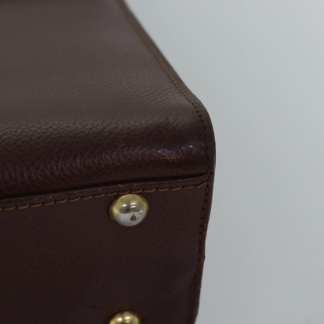BurberrySs Hand Bag Leather Brown Auth bs14914
