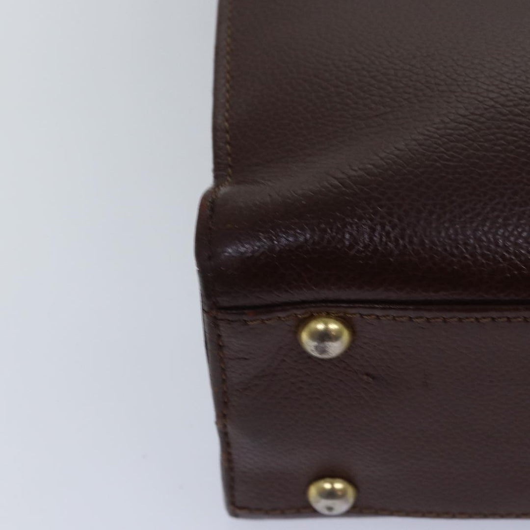 BurberrySs Hand Bag Leather Brown Auth bs14914