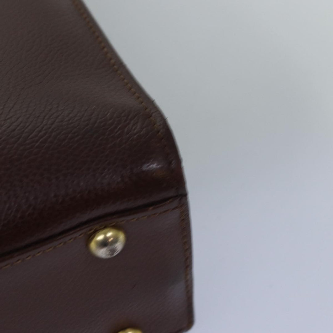 BurberrySs Hand Bag Leather Brown Auth bs14914