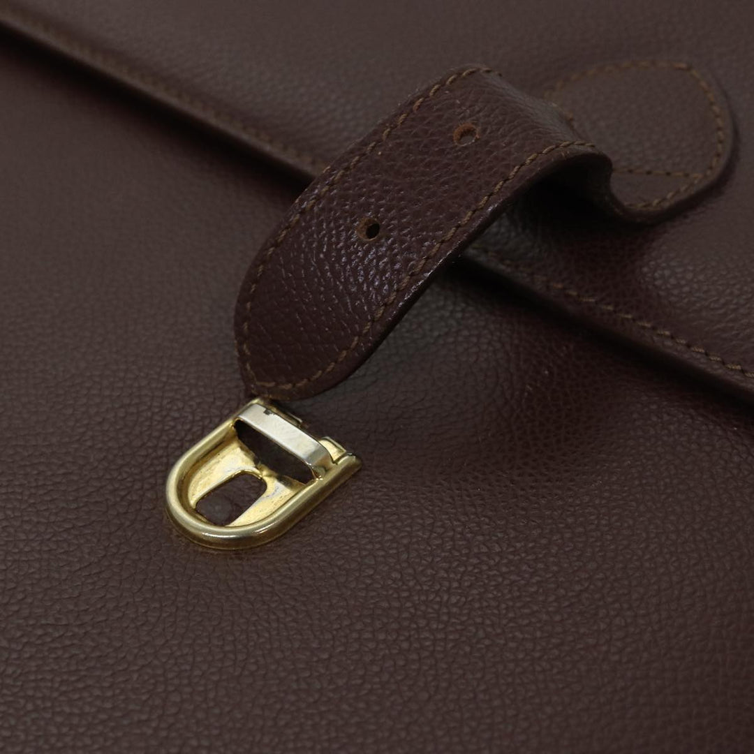 BurberrySs Hand Bag Leather Brown Auth bs14914