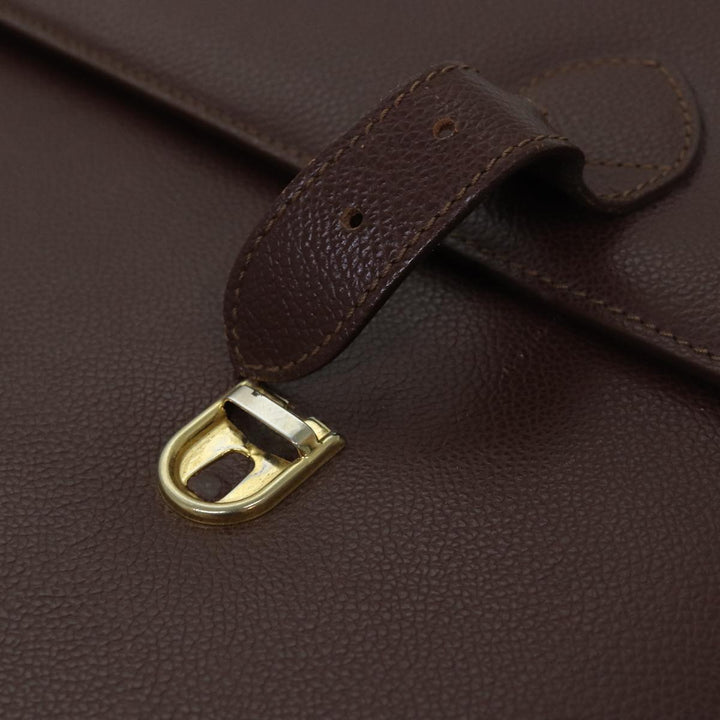 BurberrySs Hand Bag Leather Brown Auth bs14914