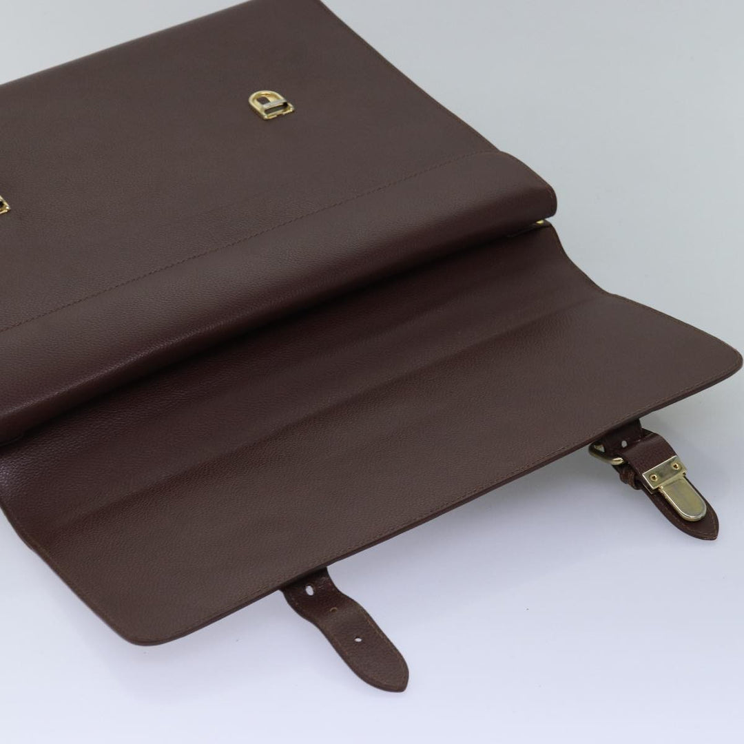 BurberrySs Hand Bag Leather Brown Auth bs14914