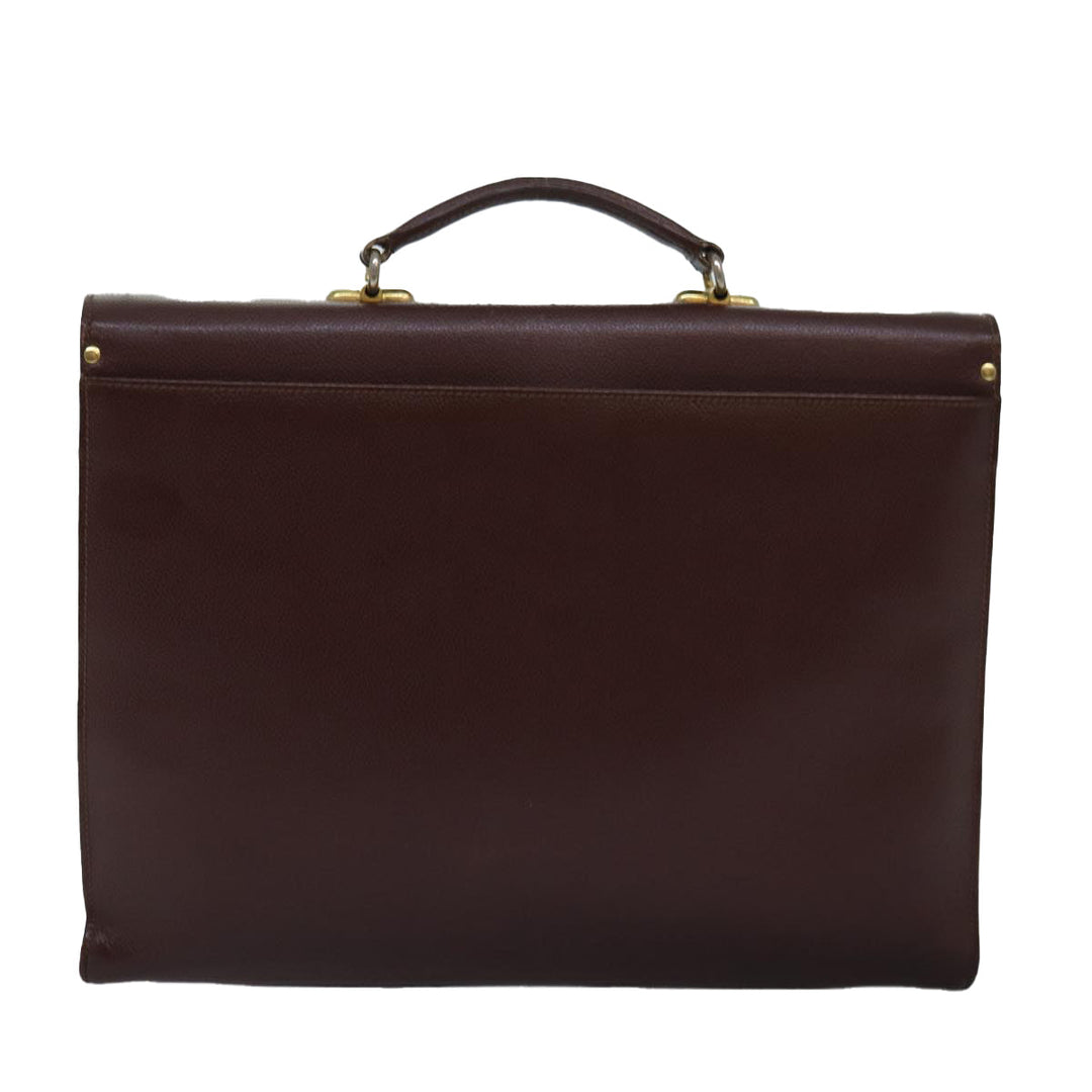 BurberrySs Hand Bag Leather Brown Auth bs14914