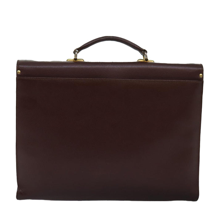 BurberrySs Hand Bag Leather Brown Auth bs14914