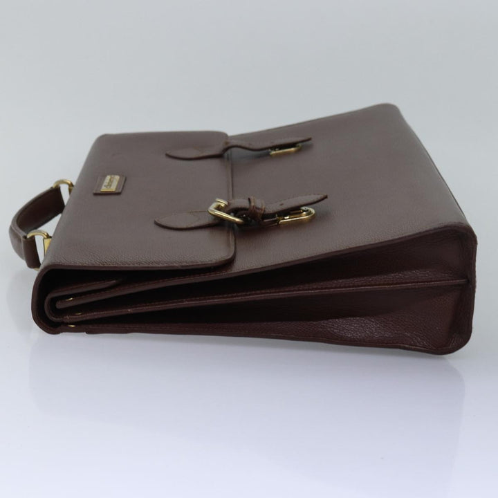 BurberrySs Hand Bag Leather Brown Auth bs14914
