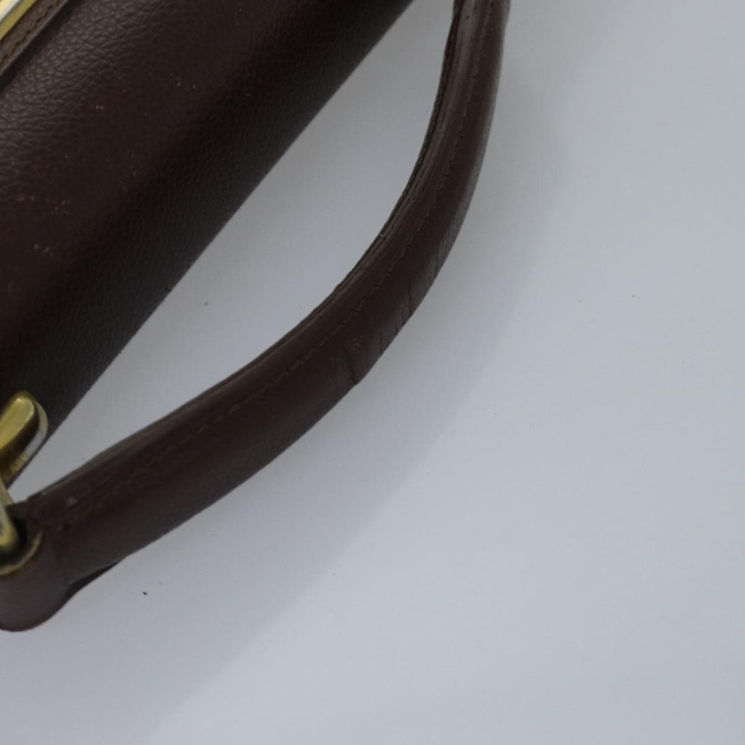 BurberrySs Hand Bag Leather Brown Auth bs14914